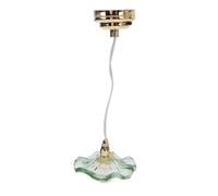 Vvikizy Exquisita 1:12 1:6 Casa de Muñecas en Miniatura Lámpara de Techo con Bombilla de Vidrio Colgante Luz Decorativa para Casa de Muñecas Material de Sentido de Vida Color de Vidrio Blanco para