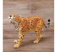 Vvikizy Figuras Educativas de Leopardo Emulacionales, Muñeca de Animales Salvajes de Plástico Vívido para Niños, Perfecta para Regalos de Fiesta y Actividades Artesanales, Tamaño 23,5 X 7,5 X 11 Cm