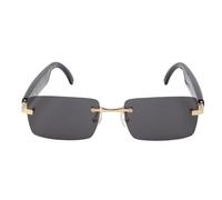 Vvikizy Gafas de Traducción en Tiempo Real Gafas de Sol con Traductor Inteligente para Negociaciones Comerciales, Viajes, Aprendizaje en el Aula - Nylon, Acero Inoxidable, Cobre - 1 (Gris Dorado)