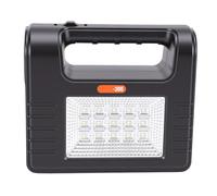 Vvikizy Generador Solar Portátil, Batería de Polímero de Litio de 12000 MAh con Panel Solar y 3 Bombillas LED para Acampar Al Aire Libre, Emergencia en el Hogar