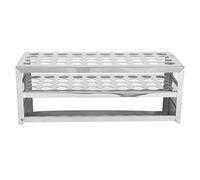 Vvikizy Gradilla para Tubos de Ensayo de Acero Inoxidable 304, Soporte para Tubos de Ensayo de Gran Capacidad con 40 Orificios con Diseño de Doble Capa, para Laboratorio Químico y (15,5 * 40mm)