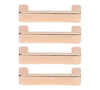 Vvikizy Hebillas de Conector de Puente de de Aleación de Zinc Hebillas de Anillo de Metal de Fácil Instalación 20 Piezas Cuadradas para Zapatos, Chaquetas, Unión de Cuero de PU (Oro)