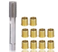 Vvikizy Herramientas de reparación de roscas de vela para motor de gasolina Kit de inserciones metálicas M14x1.25 y mazos M16x1.25