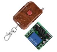 Vvikizy Interruptor de relé Inalámbrico de 12V, Interruptor de Control Remoto RF Código de Aprendizaje de 433MHz para Equipos de Elevación de la Ventana de Puerta Automática con