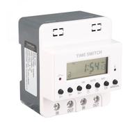 Vvikizy Interruptor Temporizador Digital de bajo Consumo de EnergíA Programable Montaje en Riel DIN para Riego Temporizado Agrícola, Temporizador Electrónico de 60 A para Lámpara de Neón, Calentador