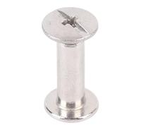 Vvikizy Juego de 100 Remaches y Tornillos de Cabeza Redonda Plana M2.5 de Acero Inoxidable, 3,5 X 10 X 7 Mm, para Decoración Artesanal de cuero. (3.5 * 10 * 7 mm)