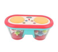 Vvikizy Juguete Musical Educativo para Niños, Tambor de Palmas Multifuncional con Carrusel y Piano Electrónico, con Luces y Efectos Musicales, para Iluminación del bebé Ojo de M (Rojo Verde)