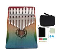 Vvikizy Kalimba 17 Teclas, Piano de Pulgar de Caoba Maciza con Bolsa de Transporte, Instrumento Musical Hecho a Mano para un Sonido Limpio y Suave, Portátil para Grabación de
