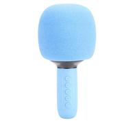 Vvikizy Micrófono de Karaoke Inalámbrico Bluetooth, Altavoz Portátil con Micrófono de Mano, Luces RGB, 5 Efectos de Sonido, Supresión de Voz, Conector AUX de 3,5 Mm, para Teléfono (Azul)