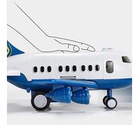 Vvikizy Modelo de Avión de Juguete para Niños, Coche de Aleación con Función de Riel Deslizante para Juego Creativo, 36x40x19,5 Cm (Tema policial)