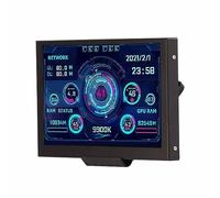 Vvikizy Monitor de Temperatura de Computadora, Pantalla IPS de 5 Pulgadas PC CPU GPU RAM Monitor de Datos con Múltiples Temas y Pronóstico del Tiempo Solo para el sistemático