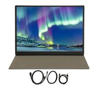 Vvikizy Monitor Pequeño de 10,5 Pulgadas, Minimonitor Portátil con Pantalla IPS FHD de 1920x1280 con Funda de Cuero PU, para Juegos de PC Portátil One Switch