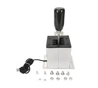 Vvikizy Palanca de Cambios con Simulador USB, Palanca de Cambios 6+R con de Fibra de Carbono, Compatible con DiRT 2.0 ATS ETS WRC Project Cars Assetto en PC