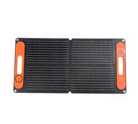 Vvikizy Panel Solar Preciso, Cargador Plegable Portátil Eficiente de 80W para Acampar, Panel de Alimentación ABSSolar, Material de Silicio Monocristalino (Gris)