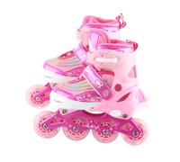 Vvikizy Patines de Ruedas Ajustables para Niños con Luces de Arcoíris, Patines en Línea Suaves y Cómodos para Aventuras de Patinaje Seguras (S)