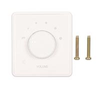 Vvikizy Perilla de Control de Volumen, Controlador de Volumen de Altavoz | Material de PC Ignífugo, Diseño de Placa Grande sin Marco, Montaje en Pared para Altavoces del Hogar, Cableado Fácil y