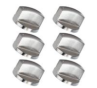 Vvikizy Perilla de Control Giratoria Perilla de Aleación de Zinc Duradera Reemplazo para Accesorio de Estufa de Horno 6 Piezas 8 Mm Fácil Instalación para Estufa de Gas Microondas (interruptor 0°)