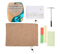 Vvikizy Piano de Pulgar Kalimba, Instrumento Musical Acrílico de Caoba de 17 Teclas con Notas de Letras Grabadas, Paño de Pelusa, Bolsa de Transporte, para Principiantes, Adultos y Niños