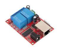 Vvikizy Placa de Relés Ethernet LAN de 2 Vías, Módulo Controlador UDP con Microcontrolador STC de Grado Industrial, para Operaciones Remotas Basadas en la Nube y Conexiones locale