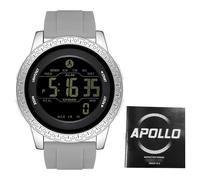 Vvikizy Reloj Deportivo para Exteriores Reloj Digital Ultradelgado Resistente Al Agua para Hombres y Mujeres Correa de Silicona 50M Resistente a la Lluvia 1 Paquete (Gris Plata)