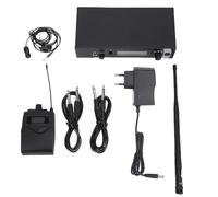 Vvikizy sistemático IEM Inalámbrico UHF 550-590MHz Receptor del TRANSMITOR BANDPACK con Pantalla LCD y Amplificador de bajo Ruido para Bandas de Estudio de Actuación en (Enchufe de la UE)