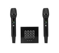 Vvikizy sistemático Mezclador de Karaoke con Micrófono Inalámbrico, Micrófono Inalámbrico de Mano Dual con Tarjeta de Sonido, Instrumento de Altavoz para Rendimiento de Karaoke