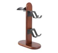 Vvikizy Soporte de Controlador de Juegos, Organizador de Escritorio de Aleación de Aluminio de Madera de Nogal con Soporte para Auriculares, para Controladores y Teléfonos Inteligentes