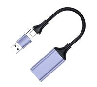 Vvikizy Tarjeta de Vídeo USB 3.0, Entrada 4K y Salida 1080P | Tarjeta USB de aleación de aluminio con sonido y vídeo sincrónicos, para juegos, transmisión en , uso compartido de