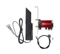 Vvikizy Tarjeta WiFi 7 PCIe, Adaptador de Red Inalámbrico Bluetooth 5.4 6GHz 5GHz 2.4GHz 3 Bandas 2880Mbps con Antena Desmontable, Soporte para Placas Madre 10 11