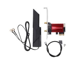 Vvikizy Tarjeta WiFi 7 PCIe, Adaptador de Red Inalámbrico Bluetooth 5.4 6GHz 5GHz 2.4GHz 3 Bandas 2880Mbps con Antena Desmontable, Soporte para Placas Madre 10 11