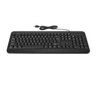 Vvikizy Teclado con Cable USB de 104 Teclas, Escritura Silenciosa, Teclado Ergonómico para Computadora Comercial de Tamaño Completo con ángulo Ajustable para 7 8 10 11 XP OS X PC Portátil