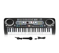 Vvikizy Teclado Electrónico, Juguete de Aprendizaje Musical Multifuncional de 54 Teclas con Micrófono, para que los Niños Desarrollen la Conciencia Cerebral y las Habilidades Auditivas