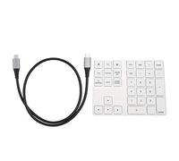 Vvikizy Teclado Numérico Inalámbrico, 34 Teclas Teclas de Aluminio Aluminum Número de ABS con Cubo USB3.0 y Cable Tipo C para OS (Plata)