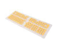 Vvikizy Teclas de Pudín PBT, 129 Teclas Translúcidas OEM de Inyección de con Diseño Ergonómico, para Teclados Mecánicos 61 64 68 84 87 104 108 (Amarillo)