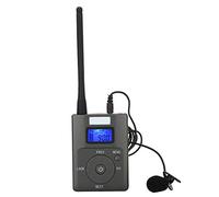 Vvikizy Transmisor FM Portátil, Adaptador de Transmisión de Radio Inalámbrico con Pantalla LCD y Volumen Ajustable, para la Computadora Smartphone MP3 Reproductor de CD Reclutamiento