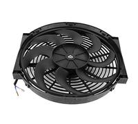 Vvikizy Ventilador de Refrigeración de Radiador Eléctrico de 12 V 90 W con Kit de Montaje Material ABS Ligero Ventilador de Refrigeración de 14 Pulgadas para Radiador Negro