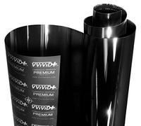 VViViD+,Rollo de vinilo de repuesto para coche, color negro ultra brillante, con tecnología de liberación de aire, forro protector elástico, para interiores y exteriores (0.3 mx1.5 m), color negro