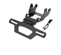 VVKFTPara Y&AMAHA para MT-09 para MT-09 SP para MT-09 Y-AMT 2024-2025 Motocicleta Plegable Matrícula Soporte De Matrícula Portamatrículas Guardabarros Luz Motocicleta Soporte Matrícula(B)