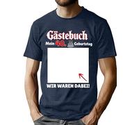 VVNTY Camiseta de 40 cumpleaños para hombre, libro de visitas Mi 40, camiseta divertida regalo estampado tops de manga corta, azul oscuro1, M