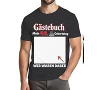VVNTY Camiseta de 40 cumpleaños para hombre, libro de visitas Mi 40, camiseta divertida regalo estampado tops de manga corta, Gris1., L