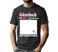 VVNTY Camiseta para hombre de 50 cumpleaños, libro de visitas Mi 50, camiseta divertida regalo estampado tops de manga corta, Gris1., XL