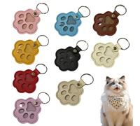 VVQWCY 9 llaveros para pelo de animal, colgante de pelo de animal, llaveros de cuero para recordar a su mascota (multicolor)