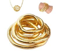 VVQWCY Collar de serpiente flexible, cadena de serpiente, collar de serpiente flexible, ajustable, pulsera de serpiente, adecuado para mujeres, regalos de cumpleaños, 0, Acrílico, Abulón