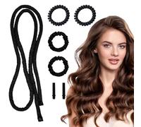 VVQWCY Heatless Curls Band Locken Set, Rizador durante la noche, rizos largos gruesos sin calor, con 2 diademas para todo tipo de cabello
