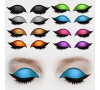 VVQWCY Lazy Eye Shadow Eyelash Patch, 8 pares de parches de pestañas Lazy Eyeshadow Eyeshadow Pestañas, Press on Lashes Eyelid Tape Brown para pegar todas las formas de ojos