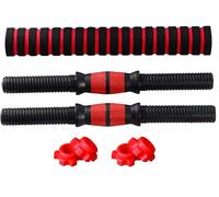 VVSUN Barras de mancuernas ajustables para levantamiento de pesas - 2 barras de 40 cm y 1 x 40 cm bielas para gimnasio y hogar