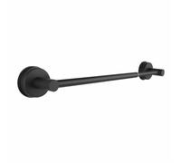 VVW&LIU Barra para Toallas Ajustable de Acero Inoxidable, retráctil, de una Sola Barra, Soporte para Toallas, Montaje en Pared sin Perforaciones, Extensible, Color Negro.