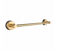 VVW&LIU Barra para Toallas Ajustable de Acero Inoxidable, retráctil, de una Sola Barra, Soporte para Toallas, Extensible, para Montaje en Pared sin Necesidad de Perforaciones, Color Dorado.