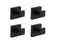 VVW&LIU Juego de Accesorios de baño de Acero Inoxidable Negro: toallero, portarrollos de Papel higiénico, jabonera líquida, 4 Ganchos.
