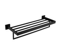 VVW&LIU Juego de Accesorios de baño de Acero Inoxidable Negro: toallero, portarrollos de Papel higiénico, jabonera líquida, jabonera, Accesorios de baño.